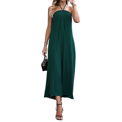 Soleia Drape Halter Jumpsuit