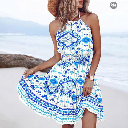 Zafira Dusk Halter Dress