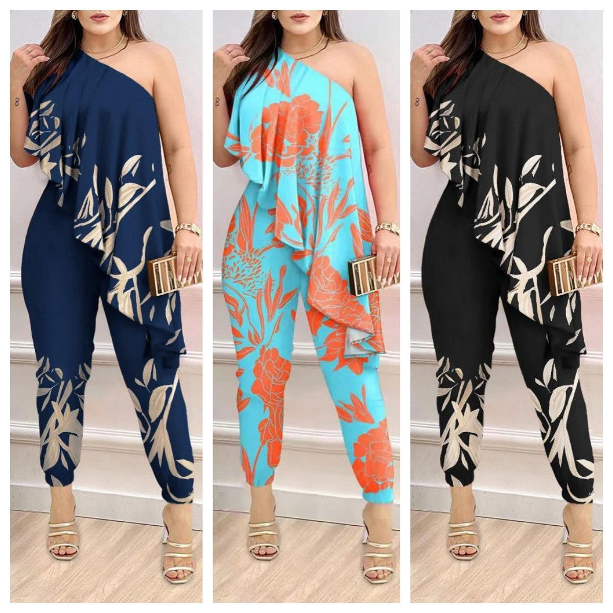 Solstice Flair One-Shoulder Jumpsuit