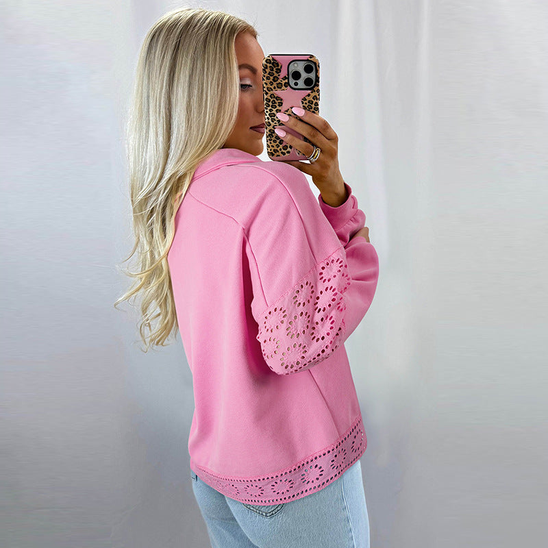 EuraLuxe Lapel Knit Sweater