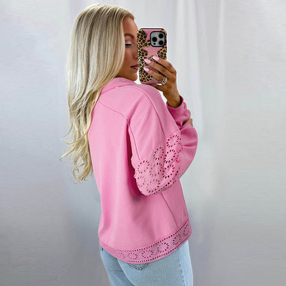 EuraLuxe Lapel Knit Sweater