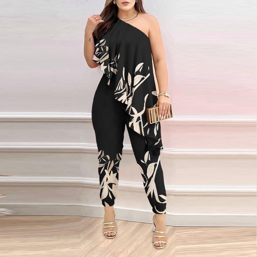 Solstice Flair One-Shoulder Jumpsuit