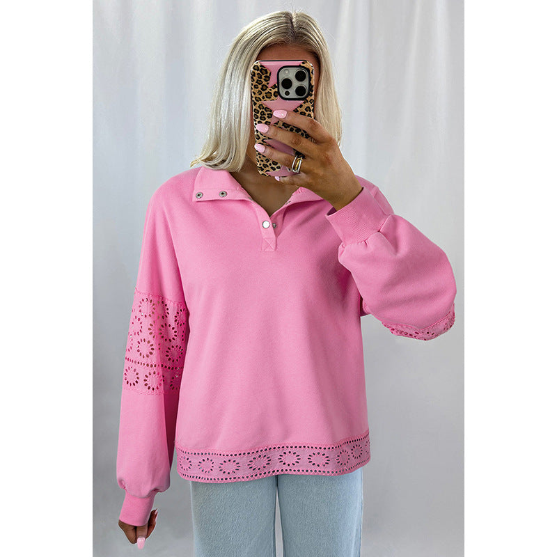 EuraLuxe Lapel Knit Sweater