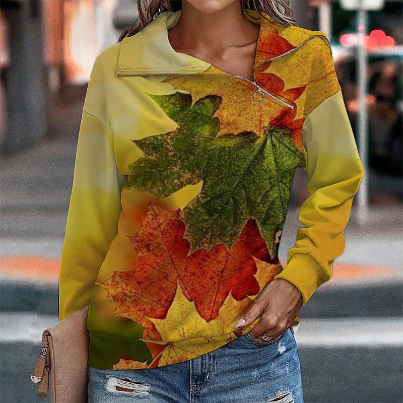 InkPulse Abstract Zip Sweater