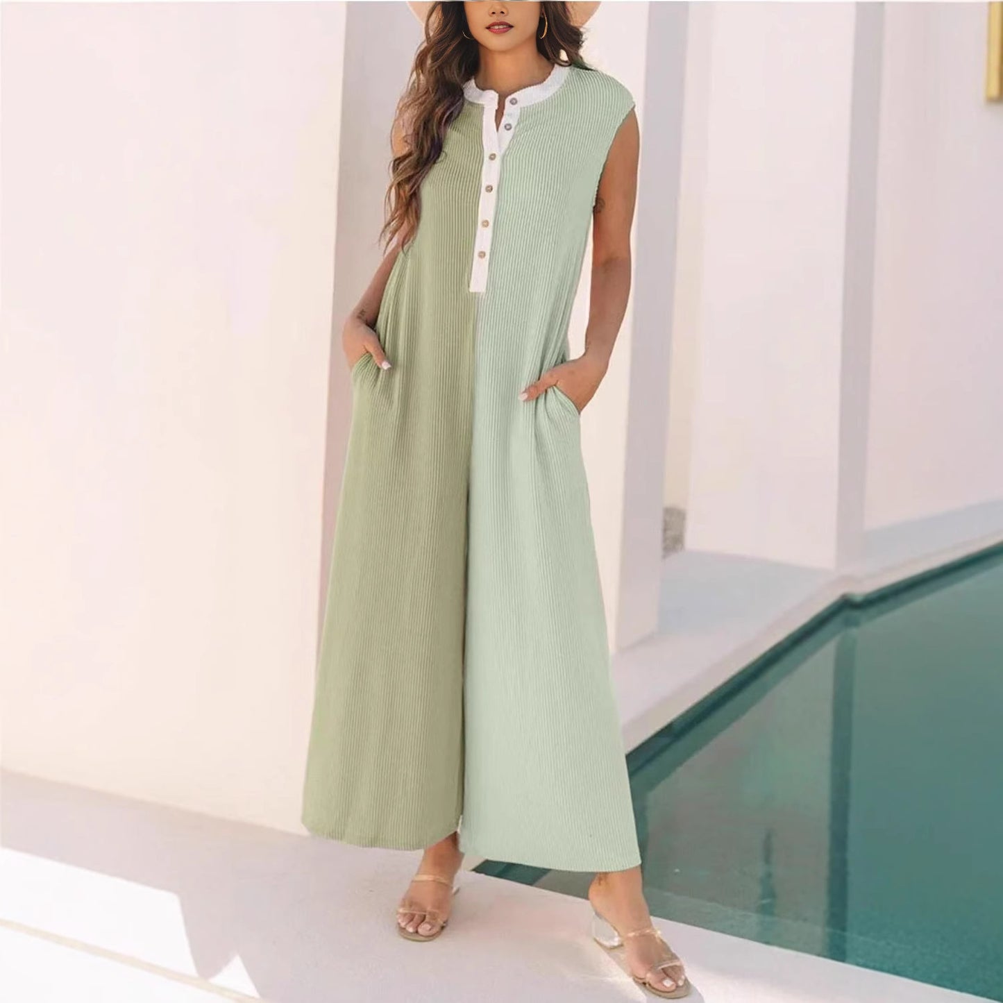 ChromaEase™ Colorblock Jumpsuit