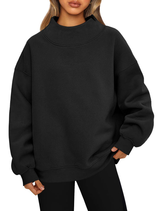 CozyTurtleneck Fleece Hoodie