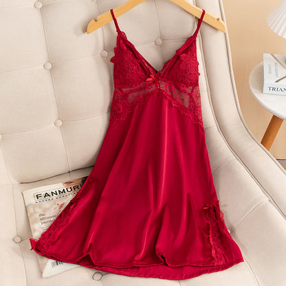 Women's Pajamas Summer Ice Silk Sling