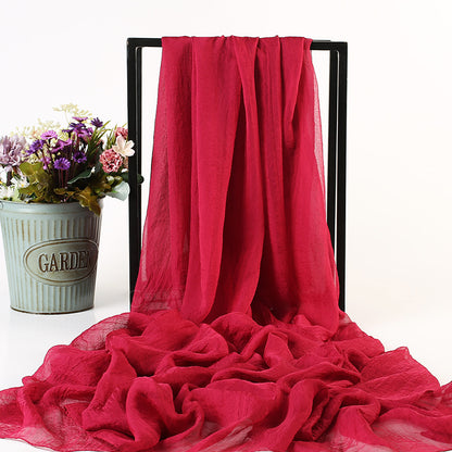 Summer New Simulation Silk Scarf Ladies Sun Protection Shawl