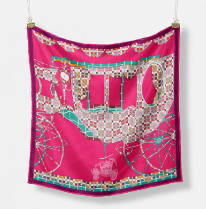 Fashion Simple Print Twill Versatile Temperament Silk Scarf