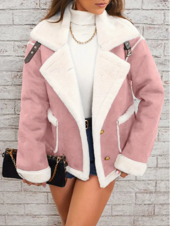 Veluvia Plush Lapel Coat