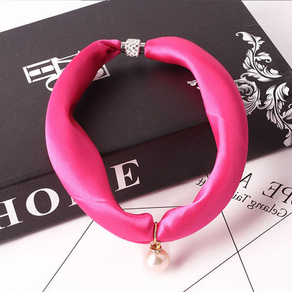 Women's Fashion Print Embellished Silk Scarf