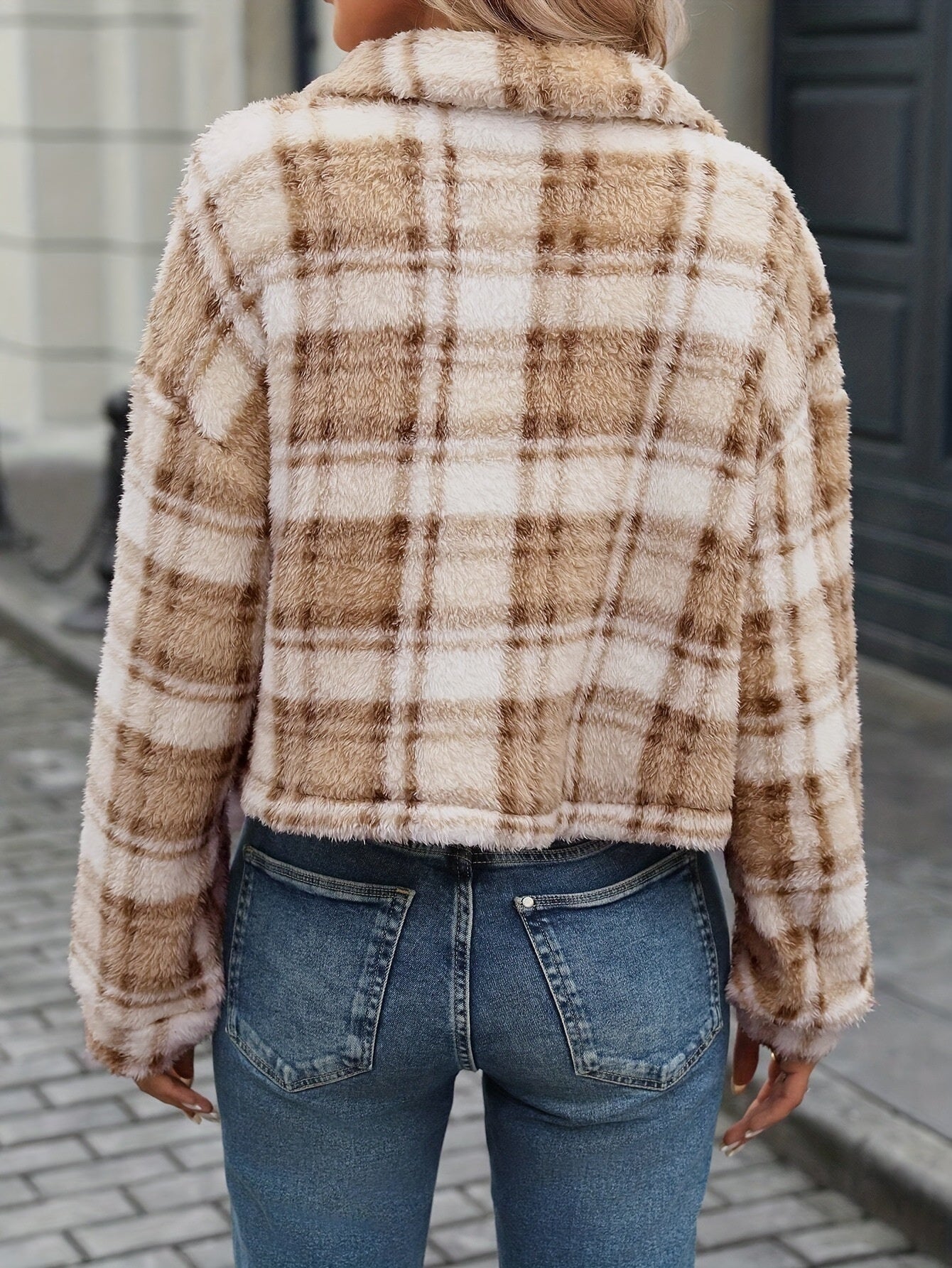 CozyHeritage Plaid Plush Coat