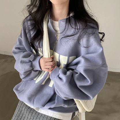Vervida Contrast Letter Sweater