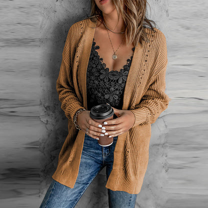 CozyVerve Split Knit Cardigan