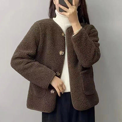 LuxeFleece Round Neck Coat