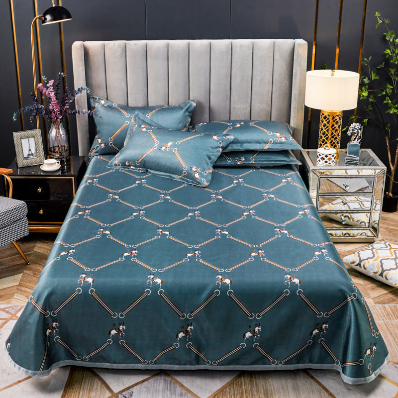 Machine Washable Three-piece Ice Silk Mat