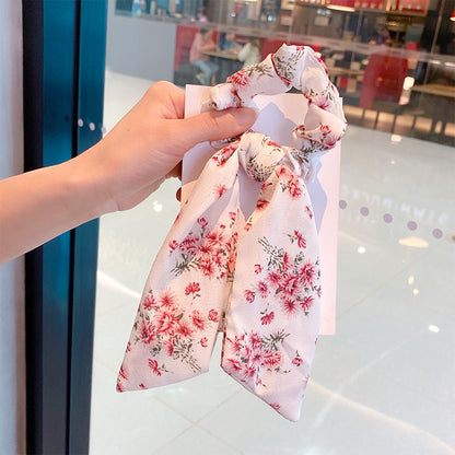 Silk Scarf Headband Women's Summer Turban Spring Tie Hair Accessories