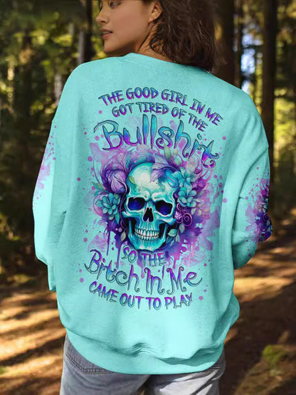 Emerald Edge Skull Hoodie