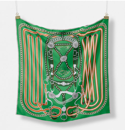 Fashion Simple Print Twill Versatile Temperament Silk Scarf
