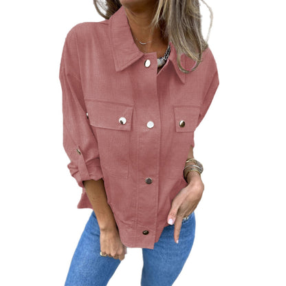 ChicAura Rolled-Sleeve Knit Jacket