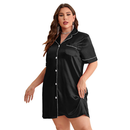 Women's Fashion Silk Ice Silk Long Sleeve Cardigan Homewear