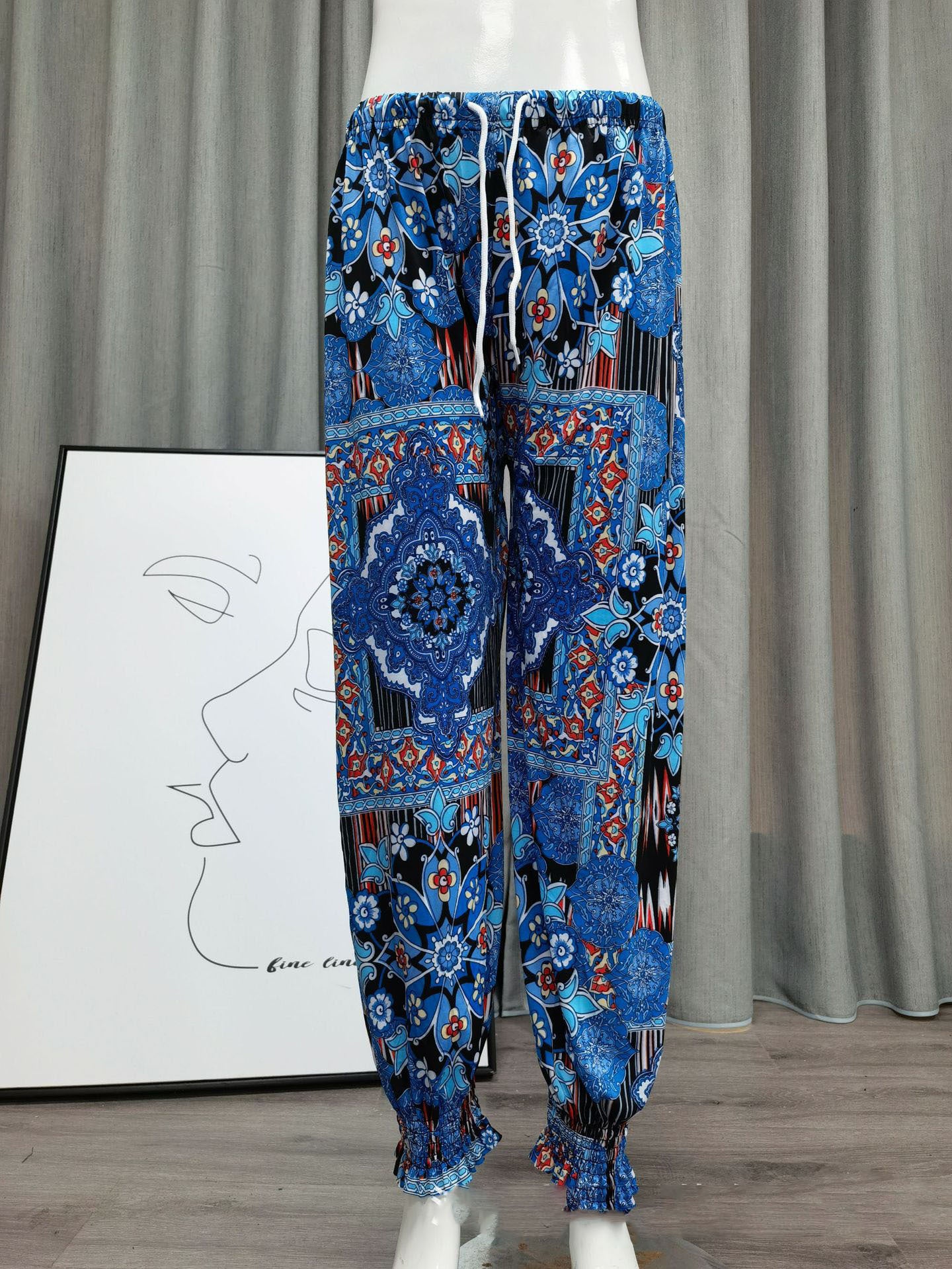 Icy Silk Loose Drawstring High Waist Bloomers