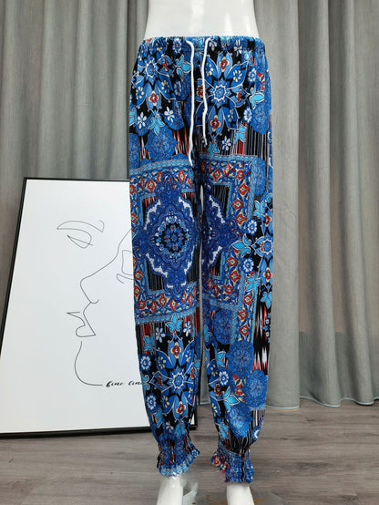 Icy Silk Loose Drawstring High Waist Bloomers