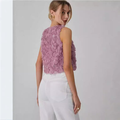 Rosé Bloom Sculpted Top