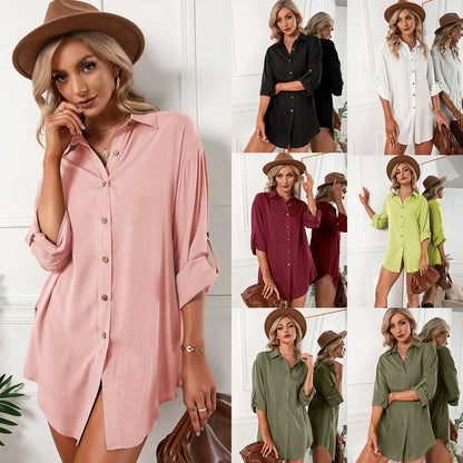 Rowenne Drape Shirt Dress