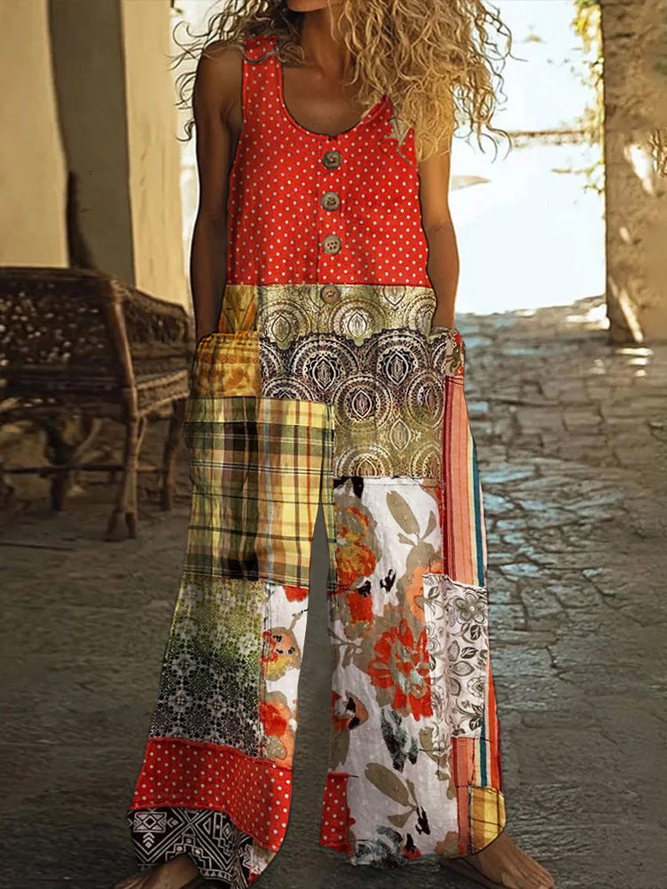 FloraVibe 3D Jumpsuit