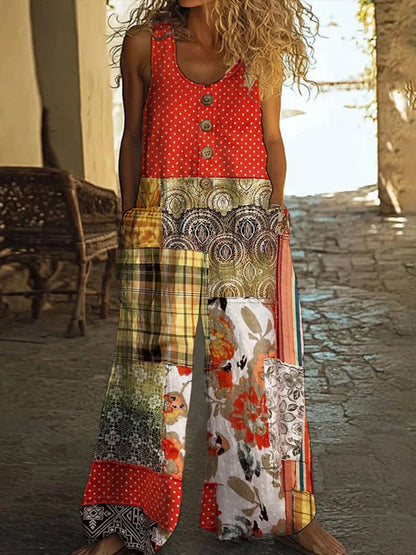 FloraVibe 3D Jumpsuit