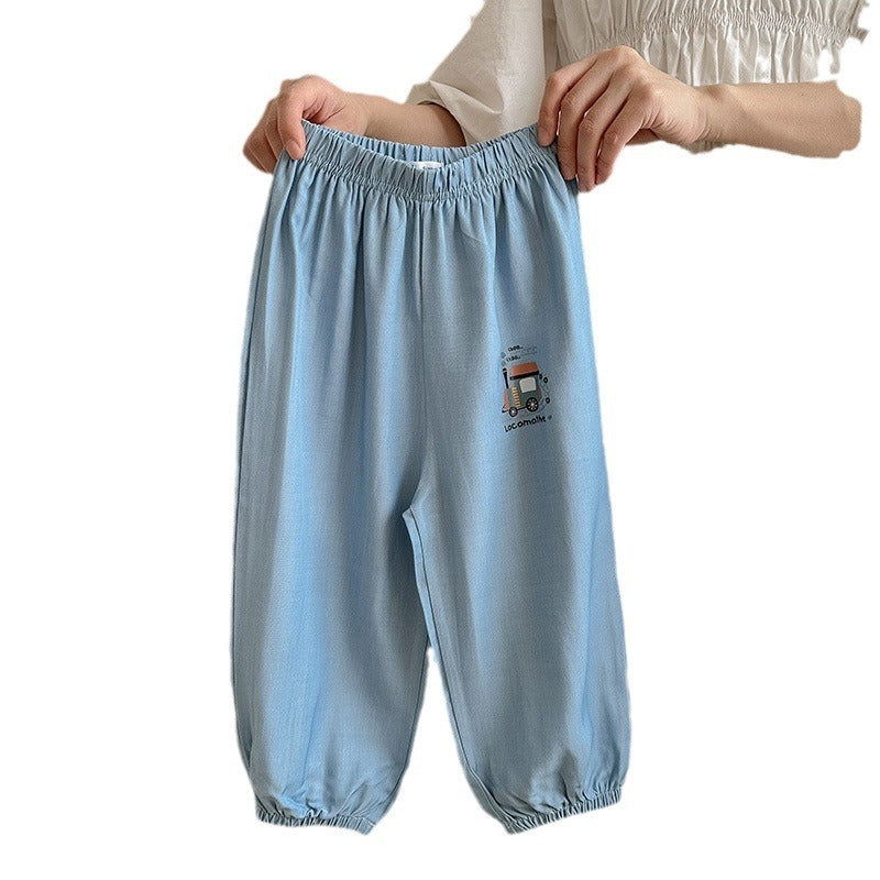 Cartoon Sports Pants Ice Silk Anti-mosquito Thin