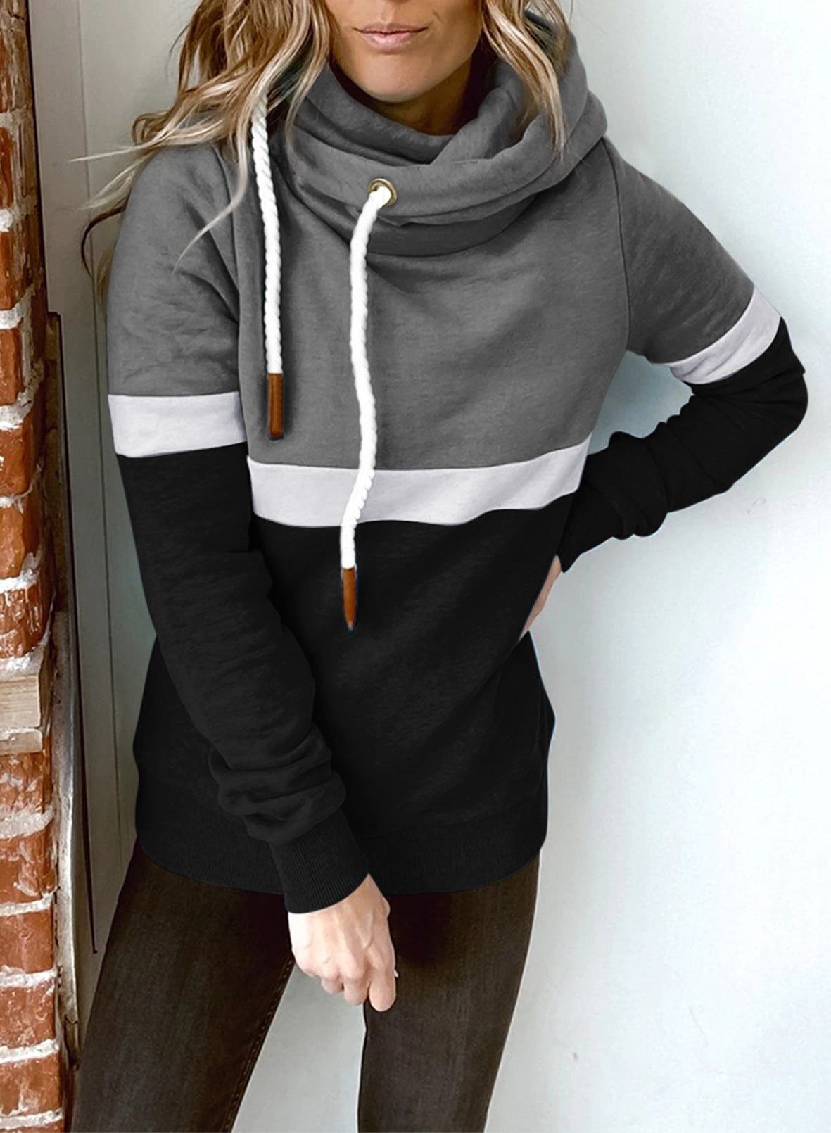 CozyCrest Turtleneck Hoodie