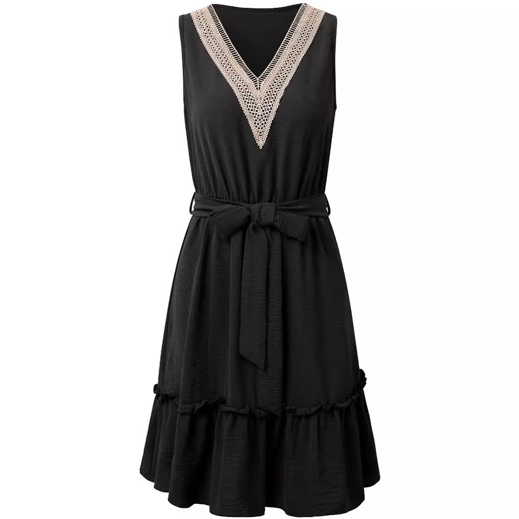 WhisperLace V-Neck Dress