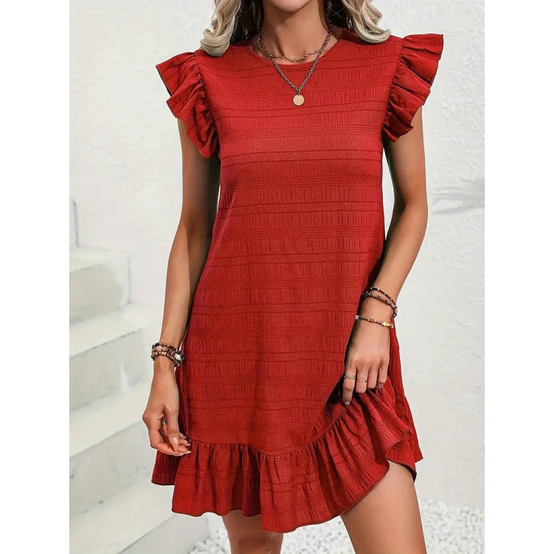 LunaFlow Ruffle Dress