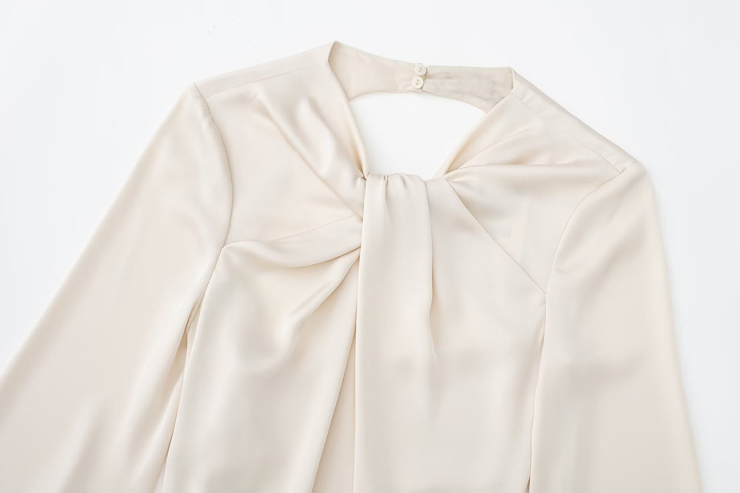 Spring Design Niche Silk Satin Texture Dress