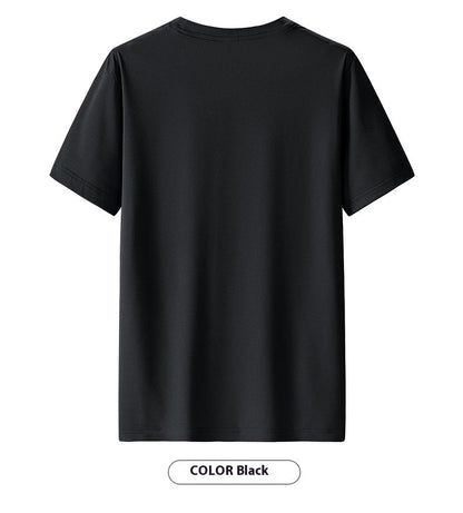 Summer Printed Ice Silk Short Sleeve T-shirt