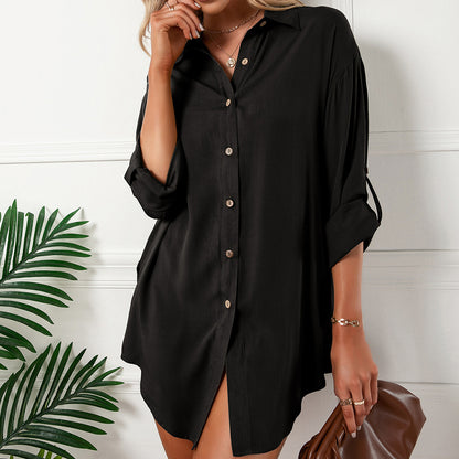 Rowenne Drape Shirt Dress