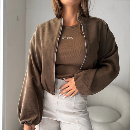 Luminé Off-Shoulder Coat