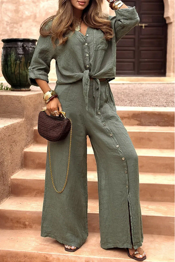 : Elira Poise Split-Hem Suit