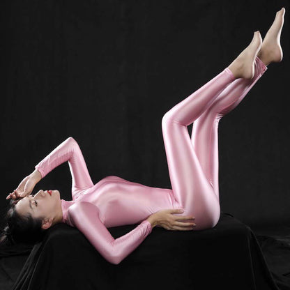 Women's Fashion Solid Color Ice Silk Jumpsuit
