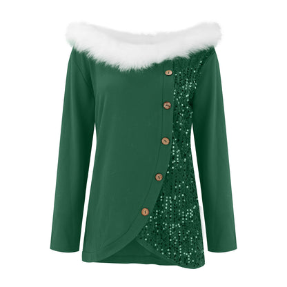 Starluxe Fur Collar Top