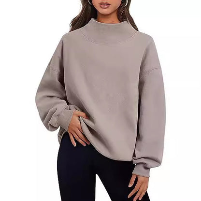 CozyCharm Fleece Turtleneck Sweater