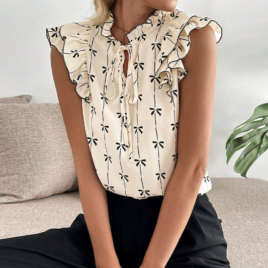 La Dentelle Ruffle Blouse