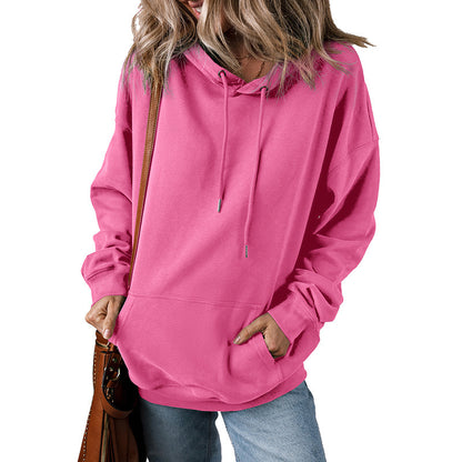 EaseFit Solid Drawstring Hoodie