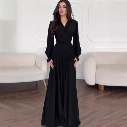 Veloura Noire Chiffon Gown