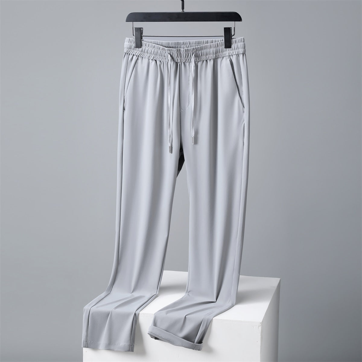 Men's Summer Thin High Elasticity Ice Silk Casual Pants