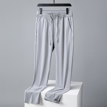 Men's Summer Thin High Elasticity Ice Silk Casual Pants