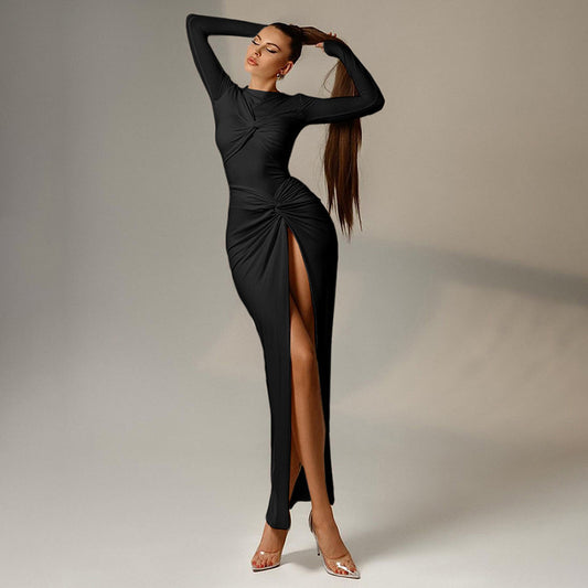Celestine High-Slit Bodycon Dress