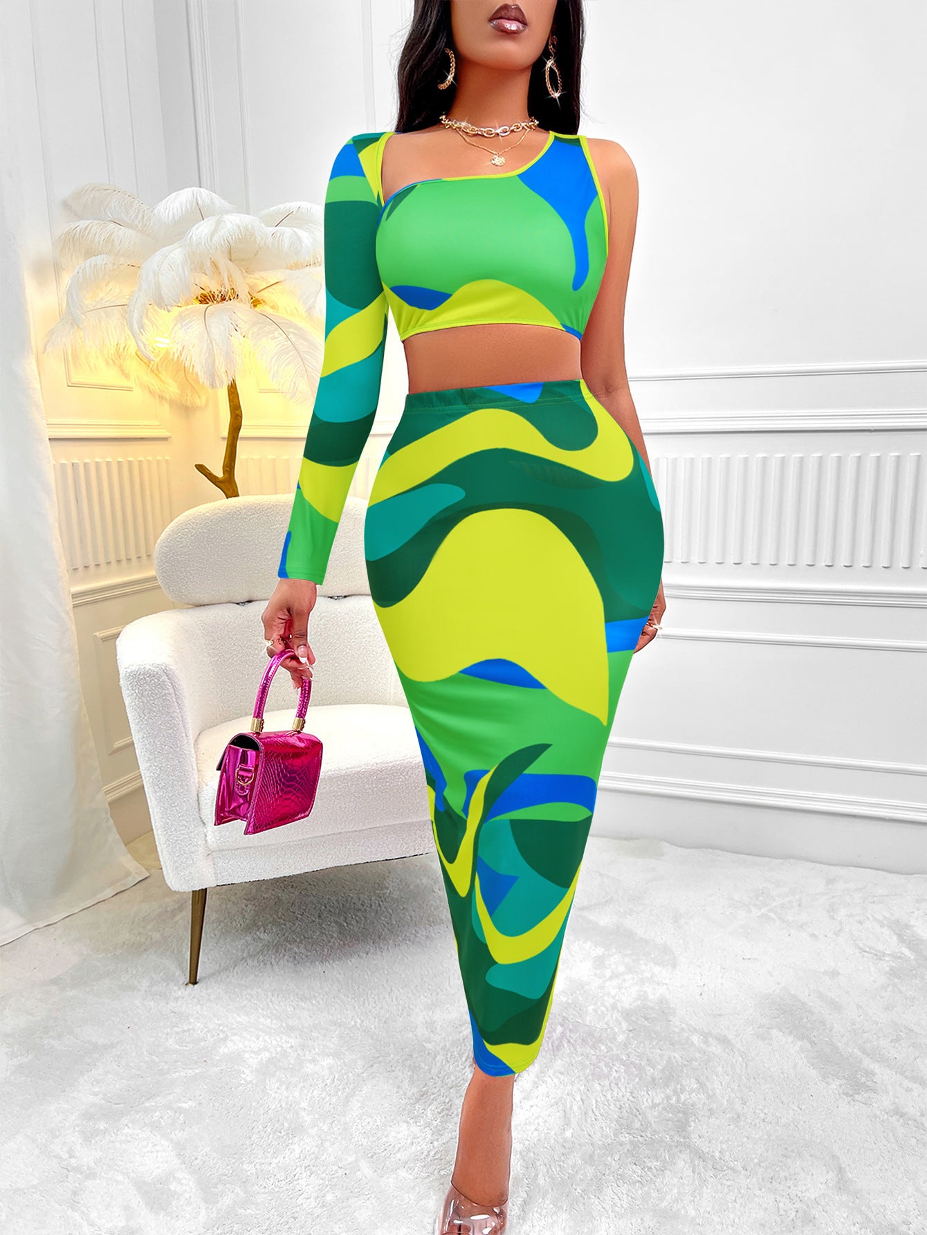 Asymétria Muse Skirt Set
